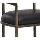 Zanatta 38.75 inch Charcoal Black Leather Barstool